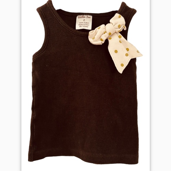 Matilda shirt with bow brow size 2 good condition - Picture 1 of 5